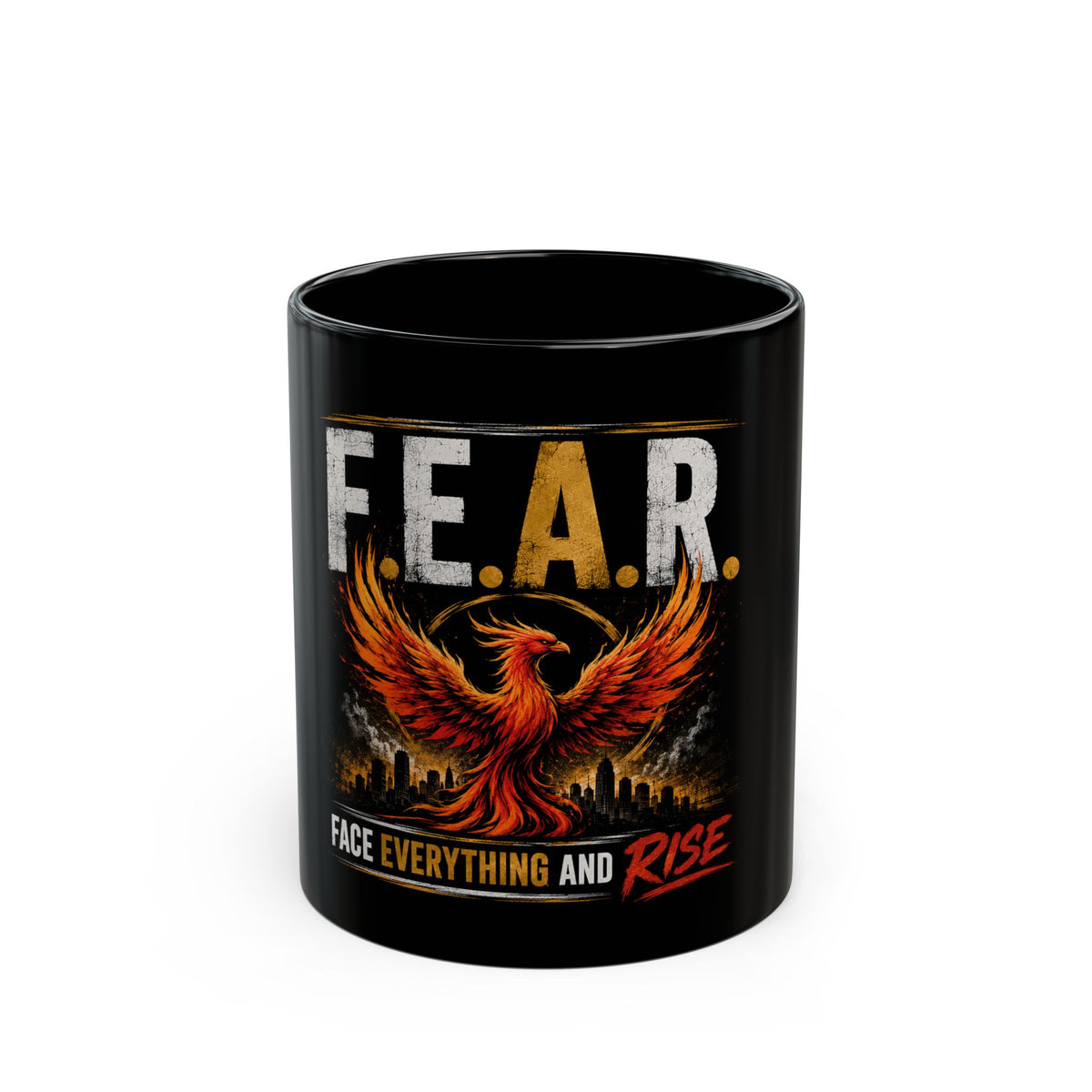 F.E.A.R. Phoenix Mug – Face Everything And Rise Inspirational Coffee Cup