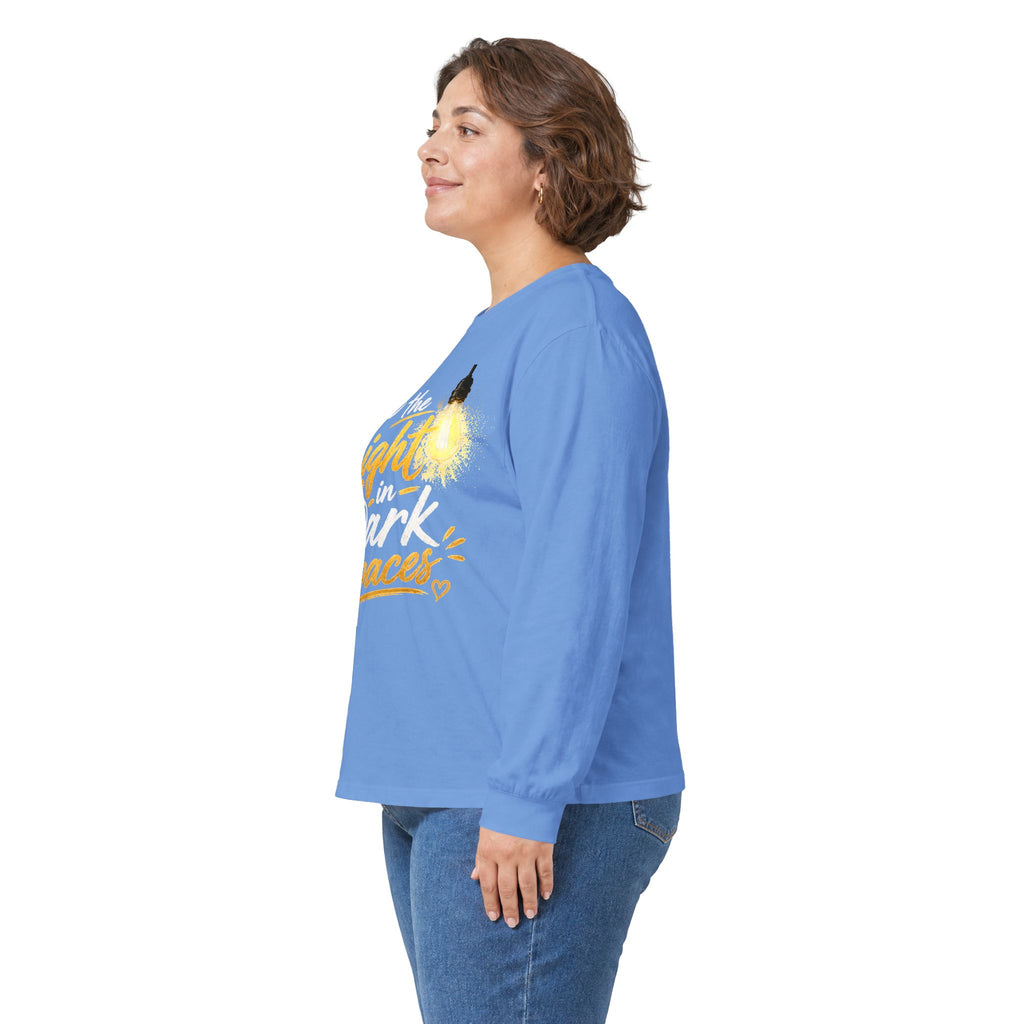 Wear Your Moment Unisex Inspirational Long Sleeve T-Shirt – Be the Light in Dark Spaces, Sizes S–4XL