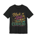 Black Girls Travel to Curaçao Tee — Island Celebration Graphic, Lightweight Cotton