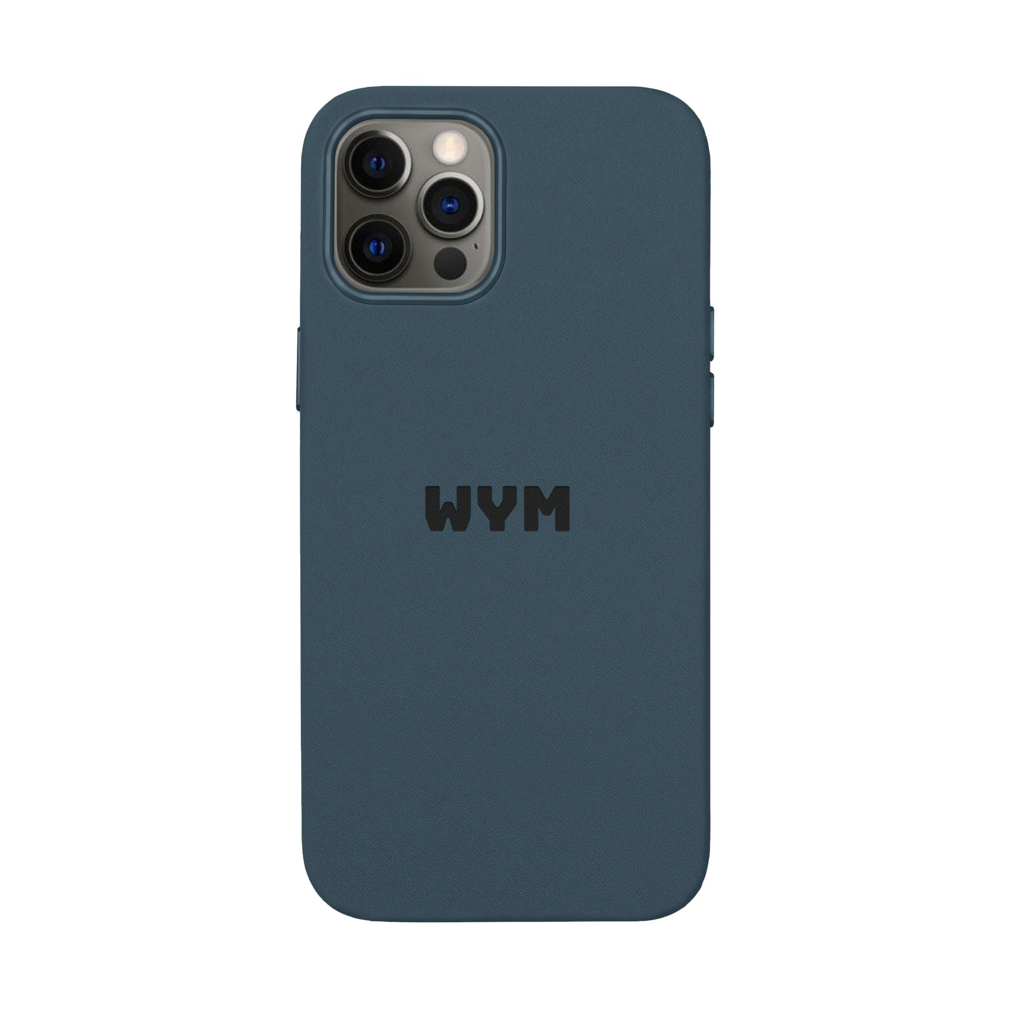Engraved PU Leather Phone Case – Custom Monogrammed Black Cover