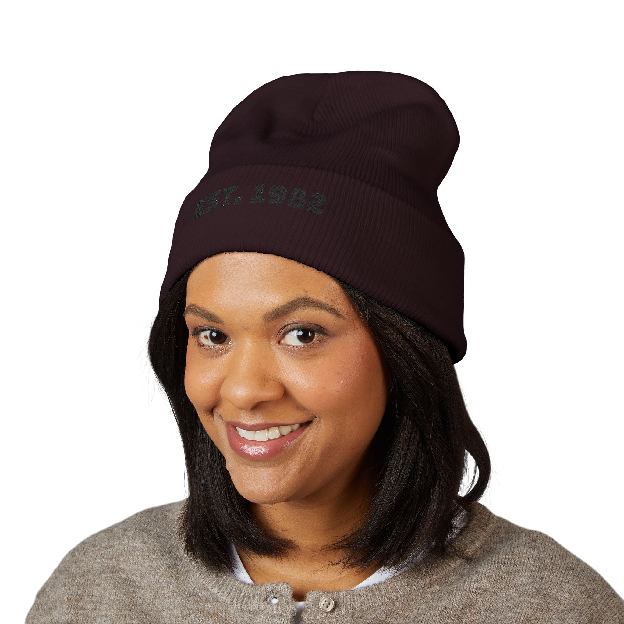 Embroidered "EST. 1982" Cuffed Beanie