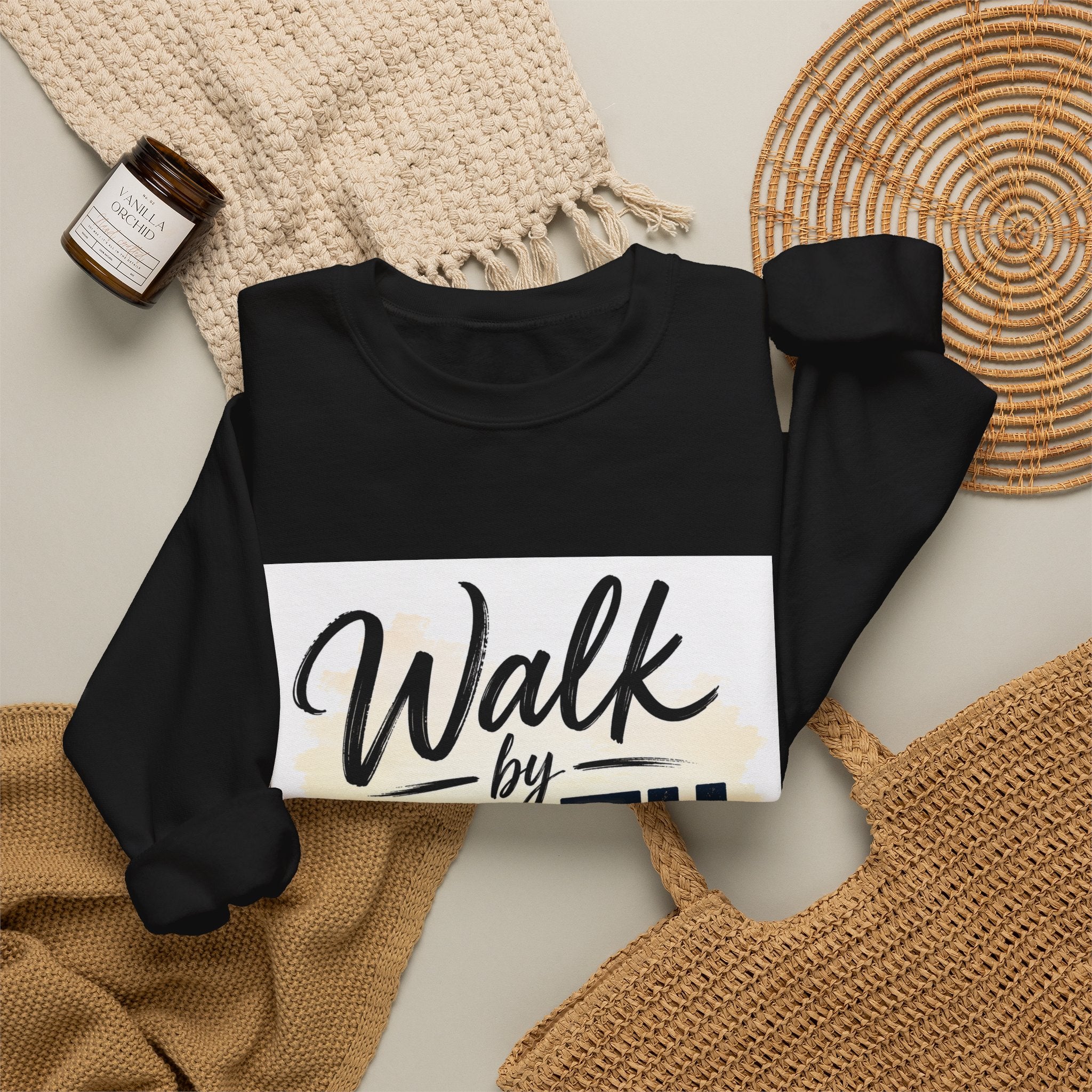 Walk by Faith Sweatshirt — Christian Inspirational Crewneck