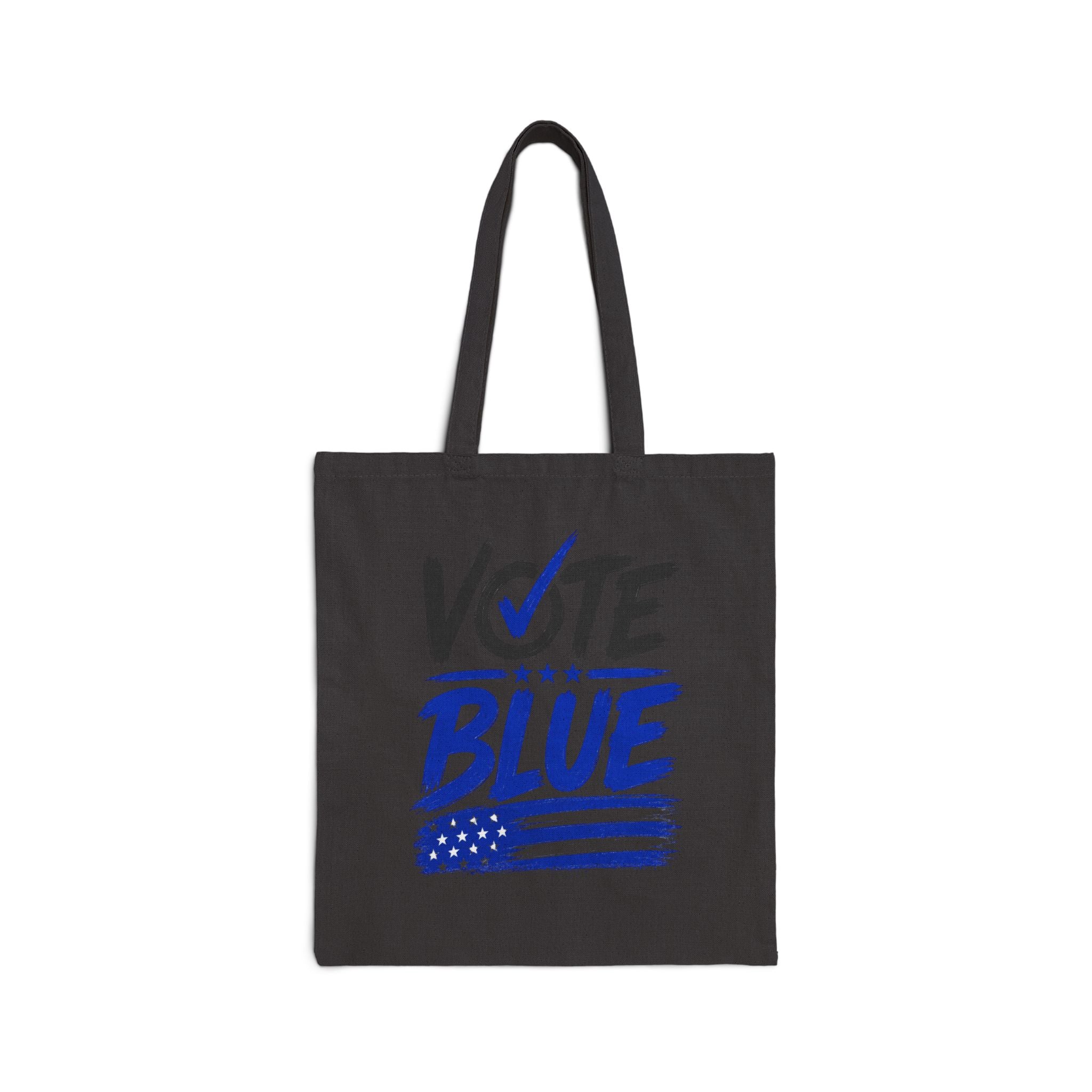 Vote Blue Canvas Tote Bag — Patriotic "Vote Blue" Reusable Grocery & Protest Tote