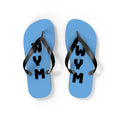 NYM Blue Flip Flops – Lightweight Beach Sandals with Vertical Logo
