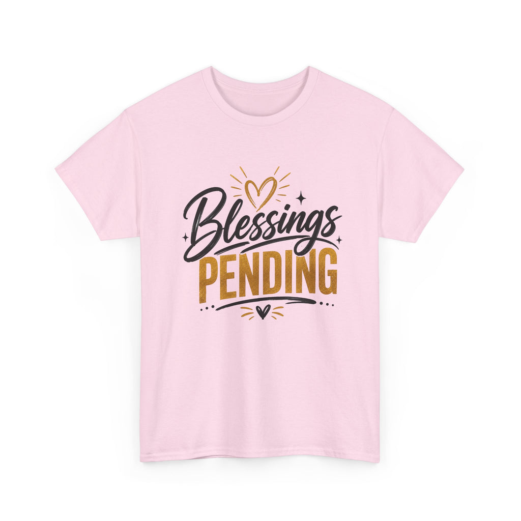 Blessings Pending Tee — Pregnancy Announcement Graphic, Soft Cotton, Unisex