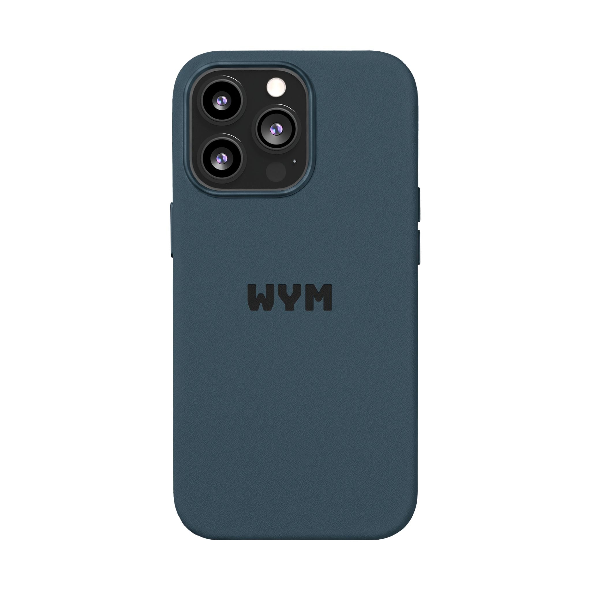 Engraved PU Leather Phone Case – Custom Monogrammed Black Cover