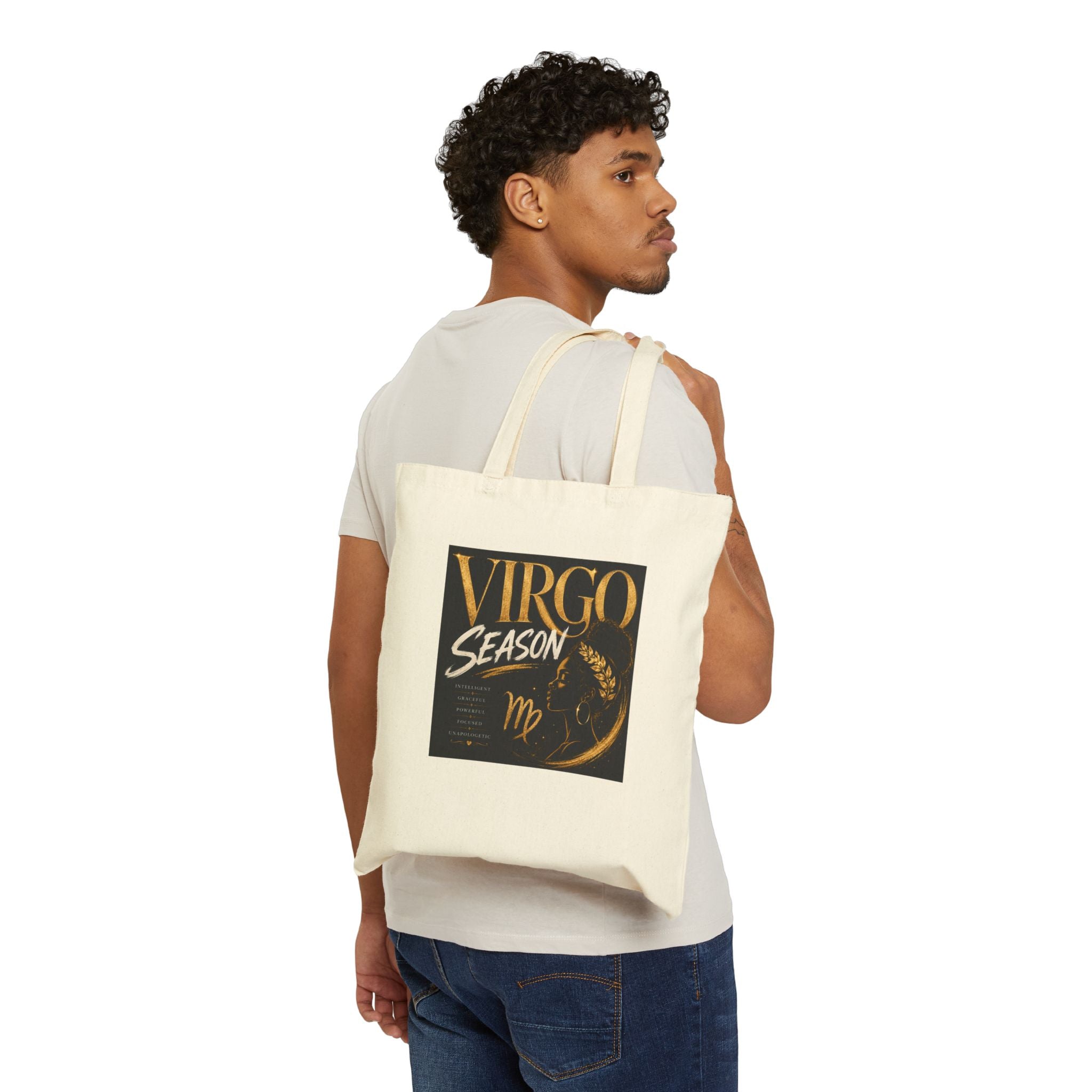 Virgo Season Canvas Tote Bag — Zodiac Virgo Astrology Shopper