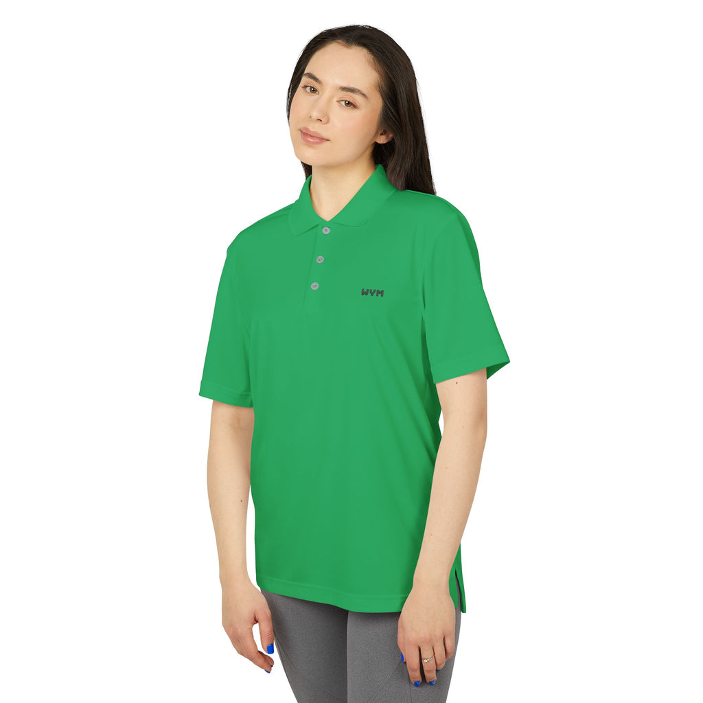 WVM Minimalist Performance Polo — White Athletic Golf Shirt
