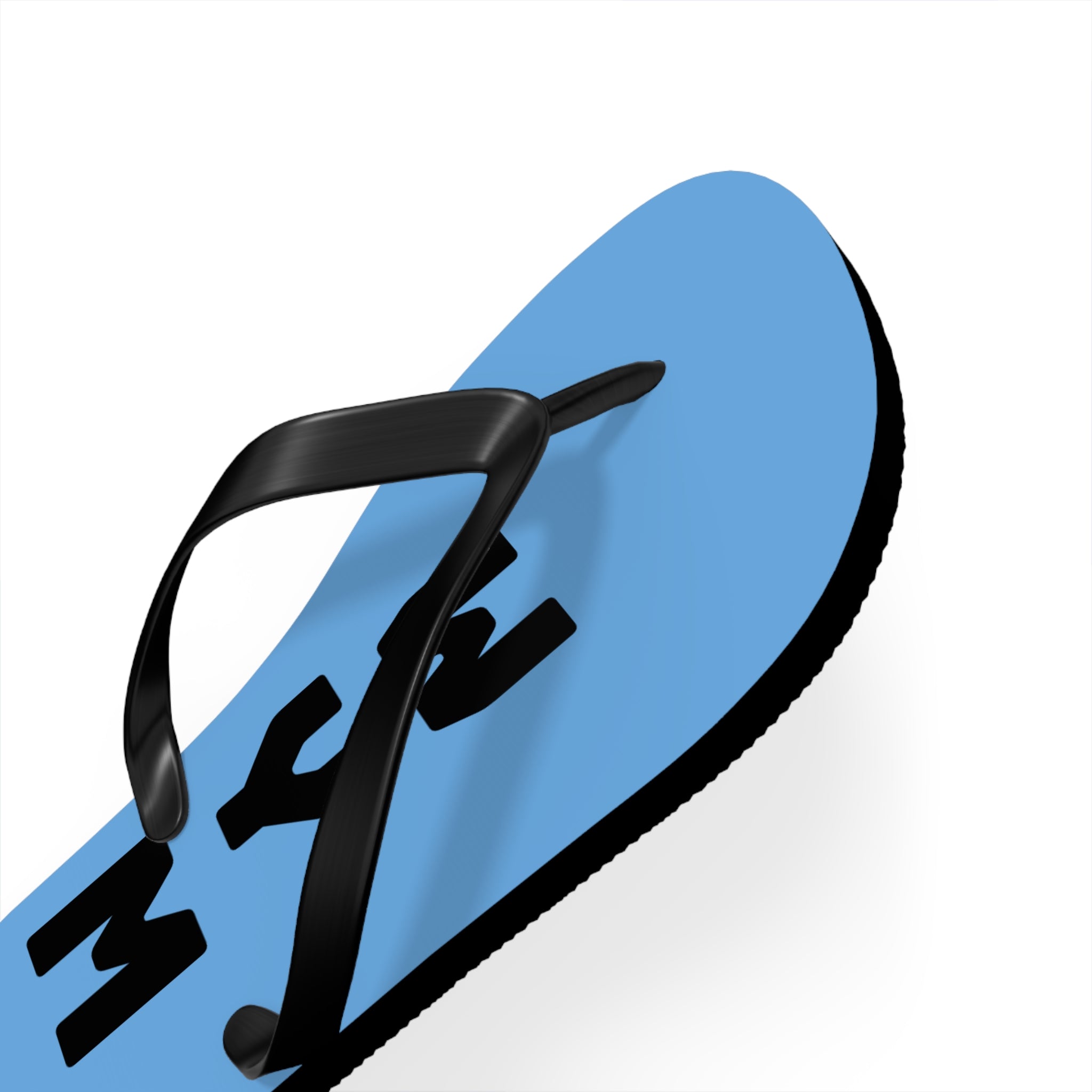 NYM Blue Flip Flops – Lightweight Beach Sandals with Vertical Logo