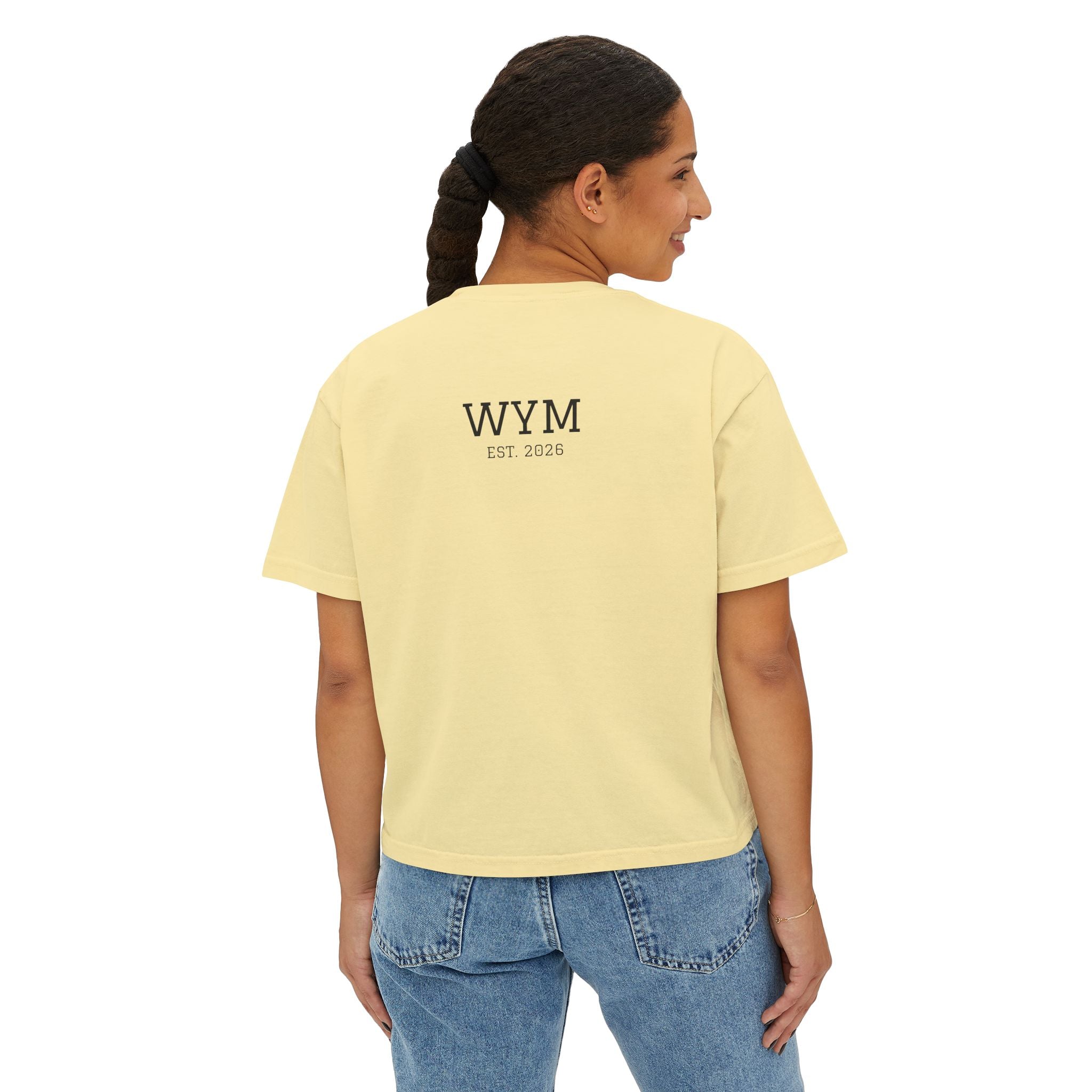 Walk by Faith Women's Boxy Tee — Inspirational Christian Shirt with Sunset Design