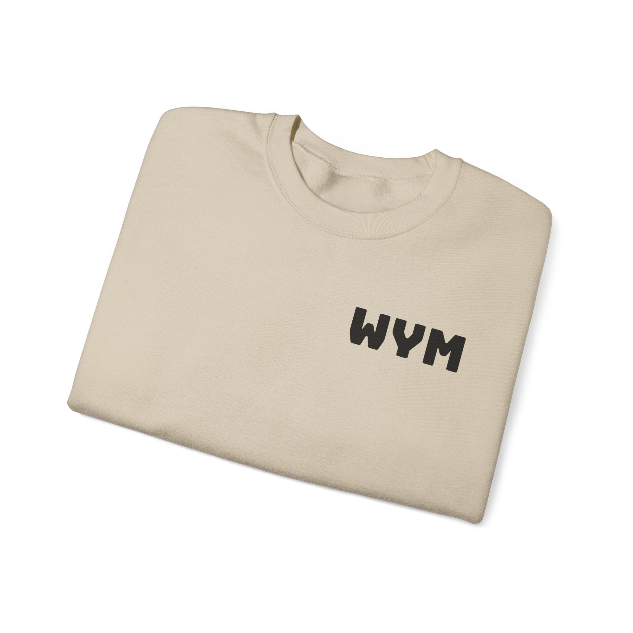 WYM Minimalist Crewneck Sweatshirt — White Casual Pullover