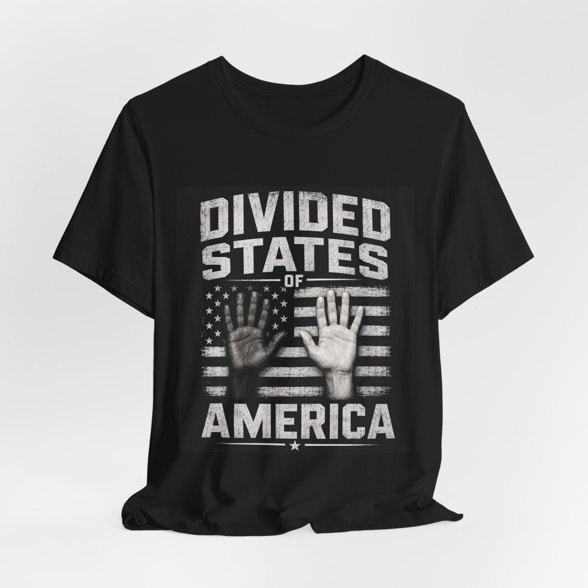 T-Shirt — "Divided States of America" Graphic Tee (Patriotic Social Commentary)