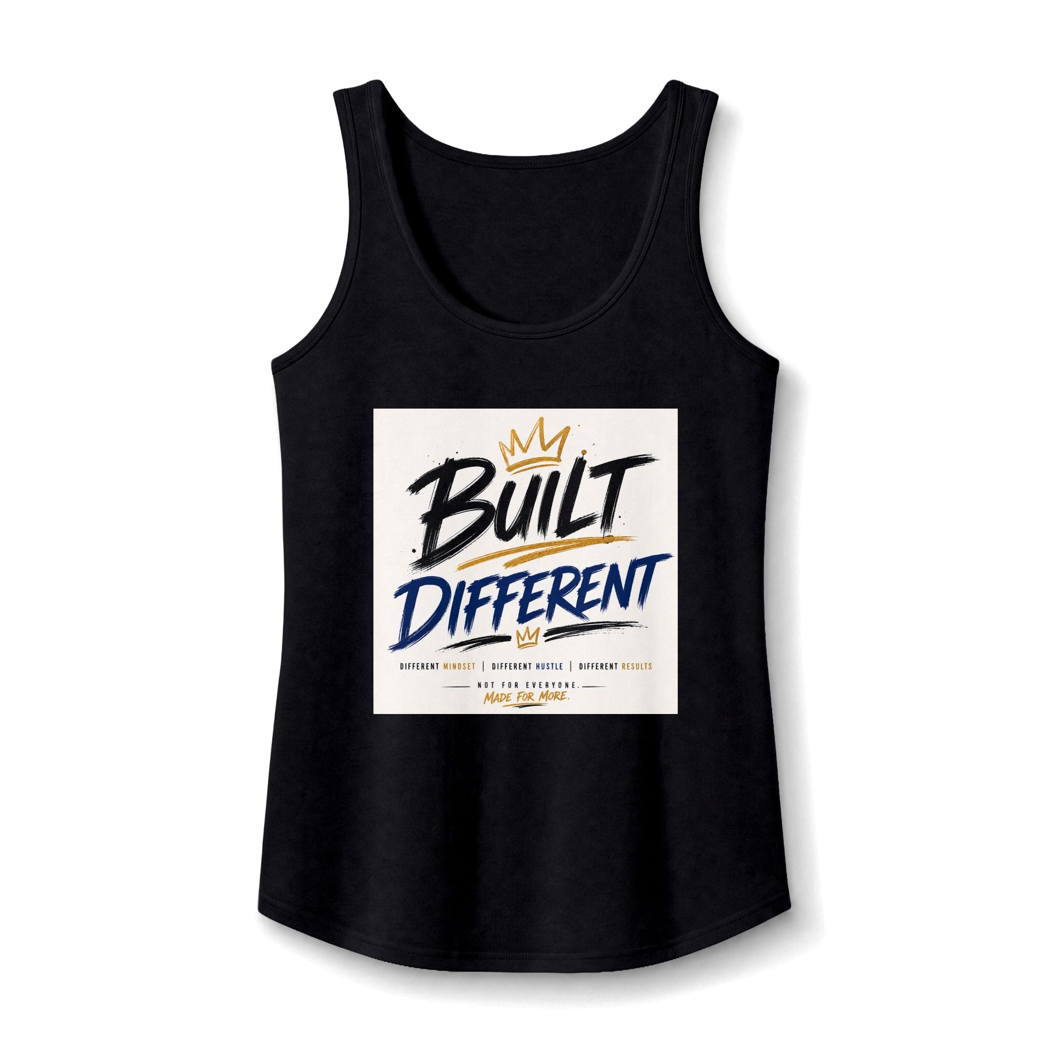 Wear Your Moment Women's Motivational Tank Top – Built Different, 100% Cotton, Sizes S–4XL