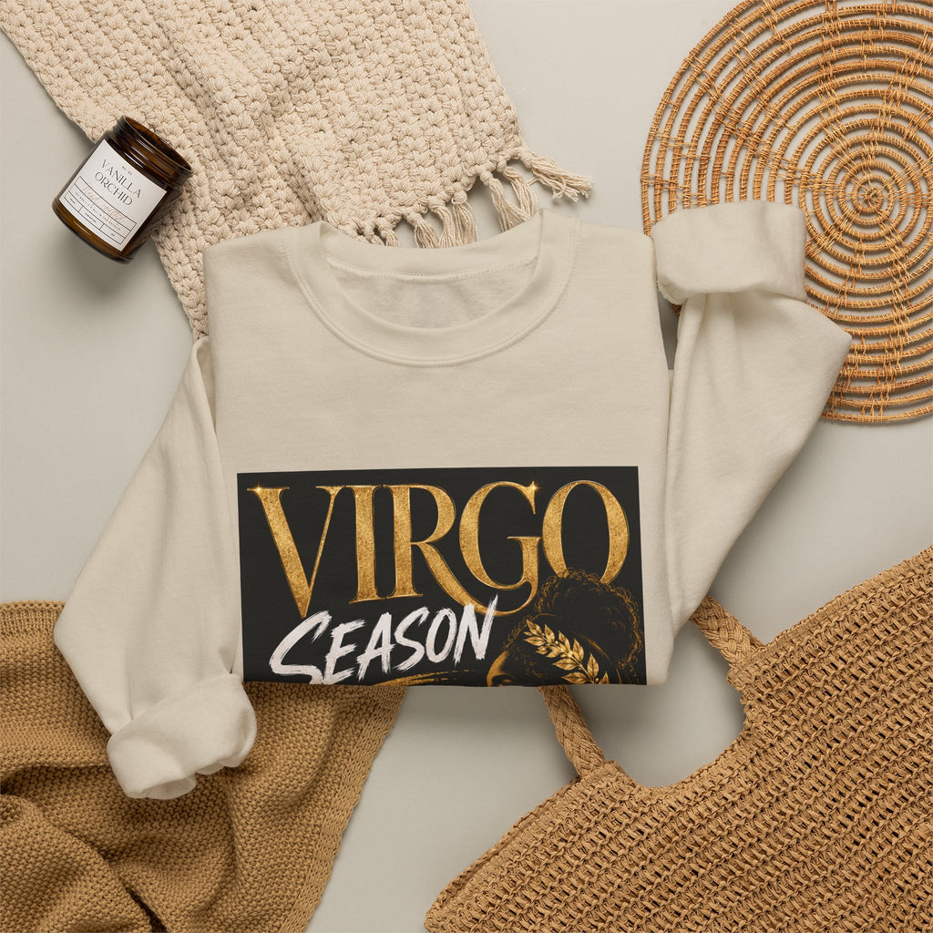 Virgo Season Crewneck Sweatshirt — Zodiac Virgo Graphic Pullover