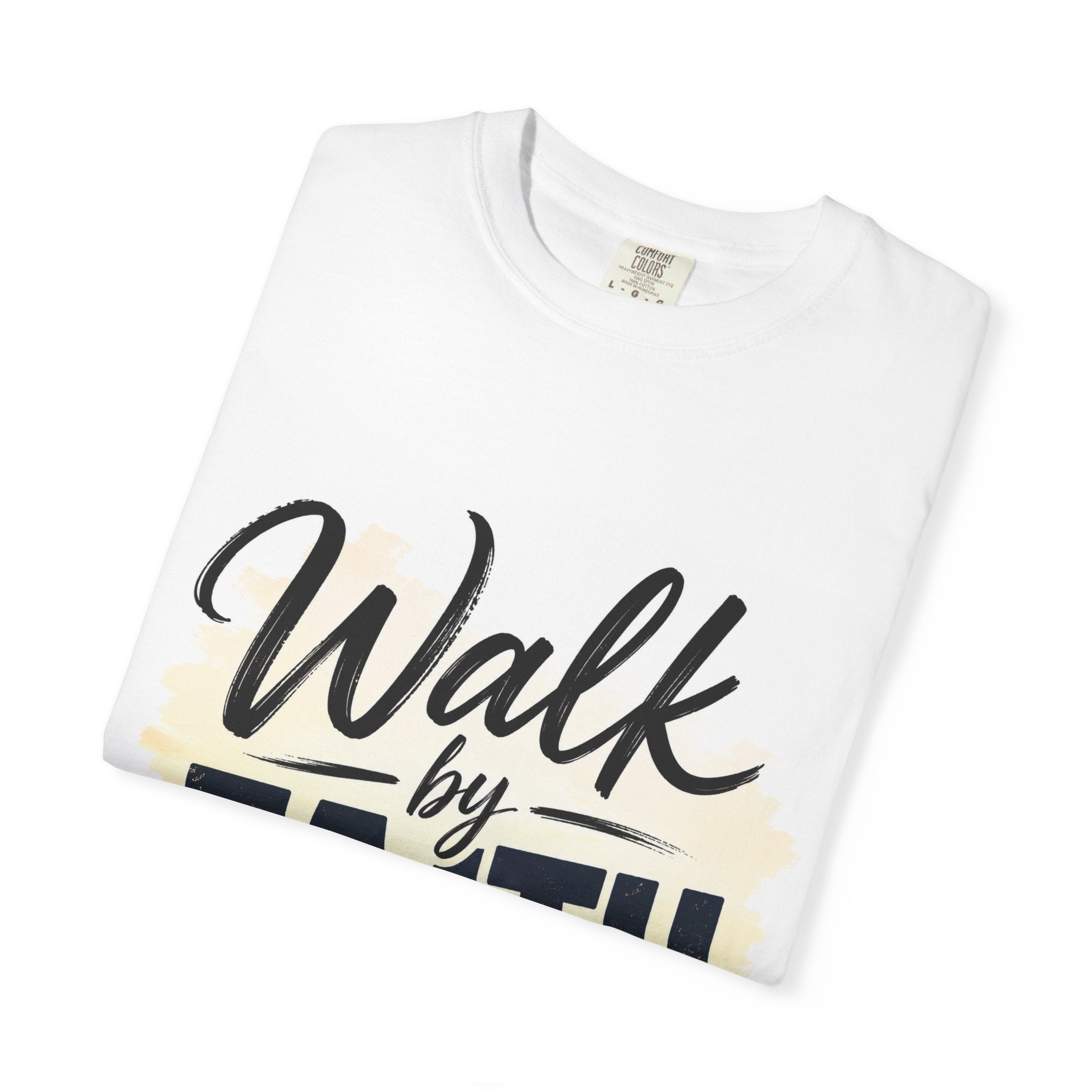 Wear Your Moment Women's Graphic T-Shirt – Walk by Faith Sunrise Cross, Ring-Spun Cotton, Sizes S–4XL