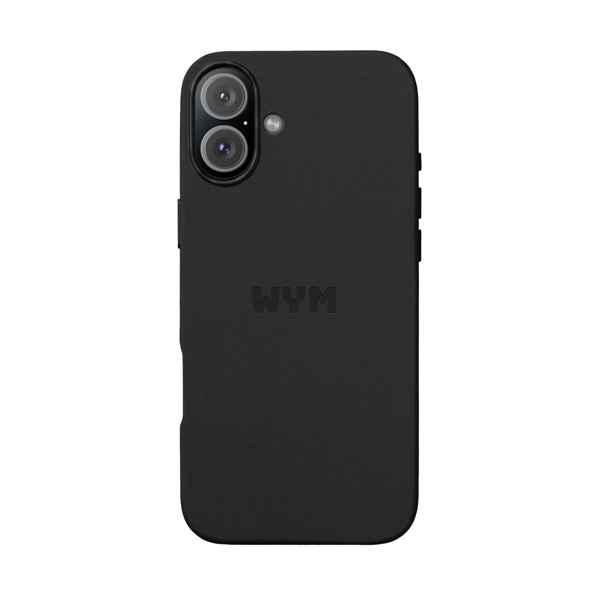 Engraved PU Leather Phone Case – Custom Monogrammed Black Cover