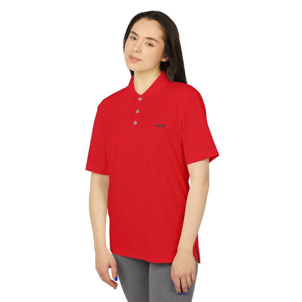 WVM Minimalist Performance Polo — White Athletic Golf Shirt