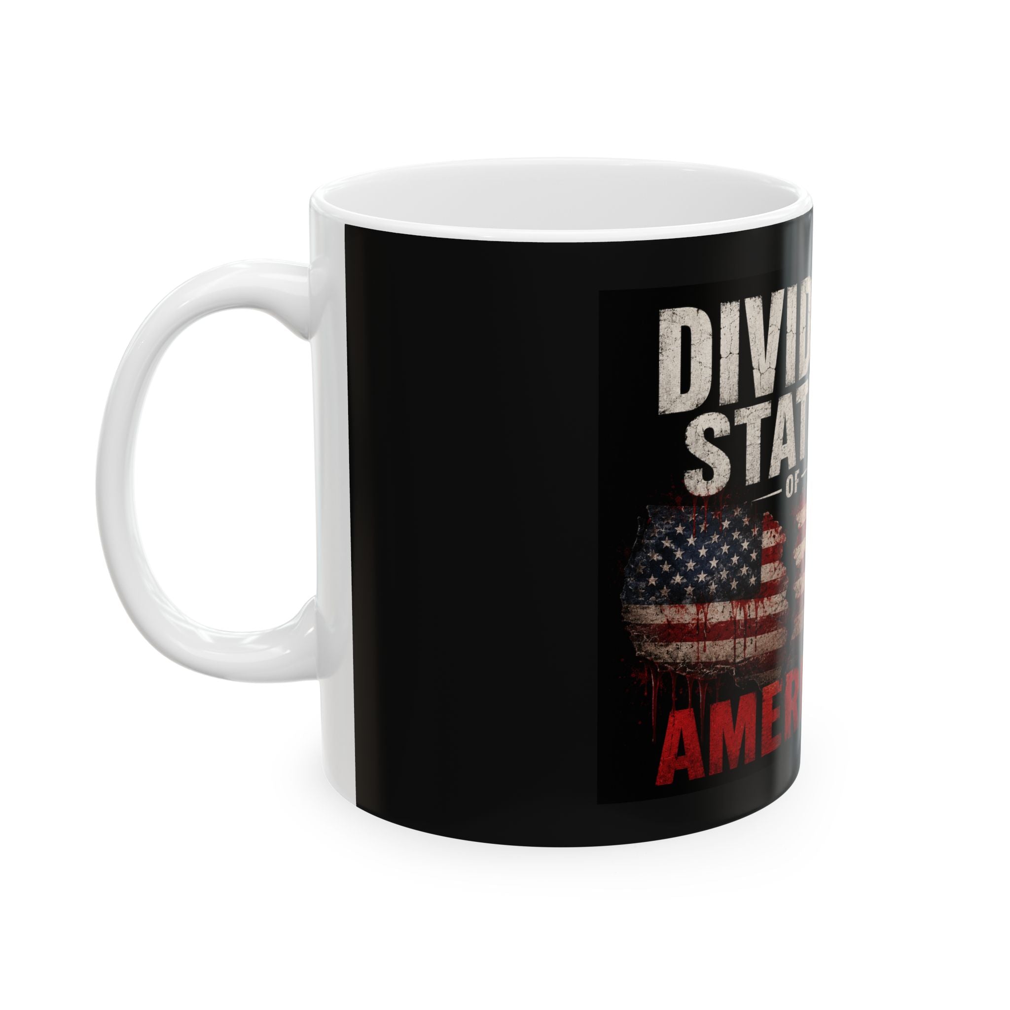Wear Your Moment Divided States of America Ceramic Coffee Mug – Political Graphic, 11oz & 15oz, BPA-Free