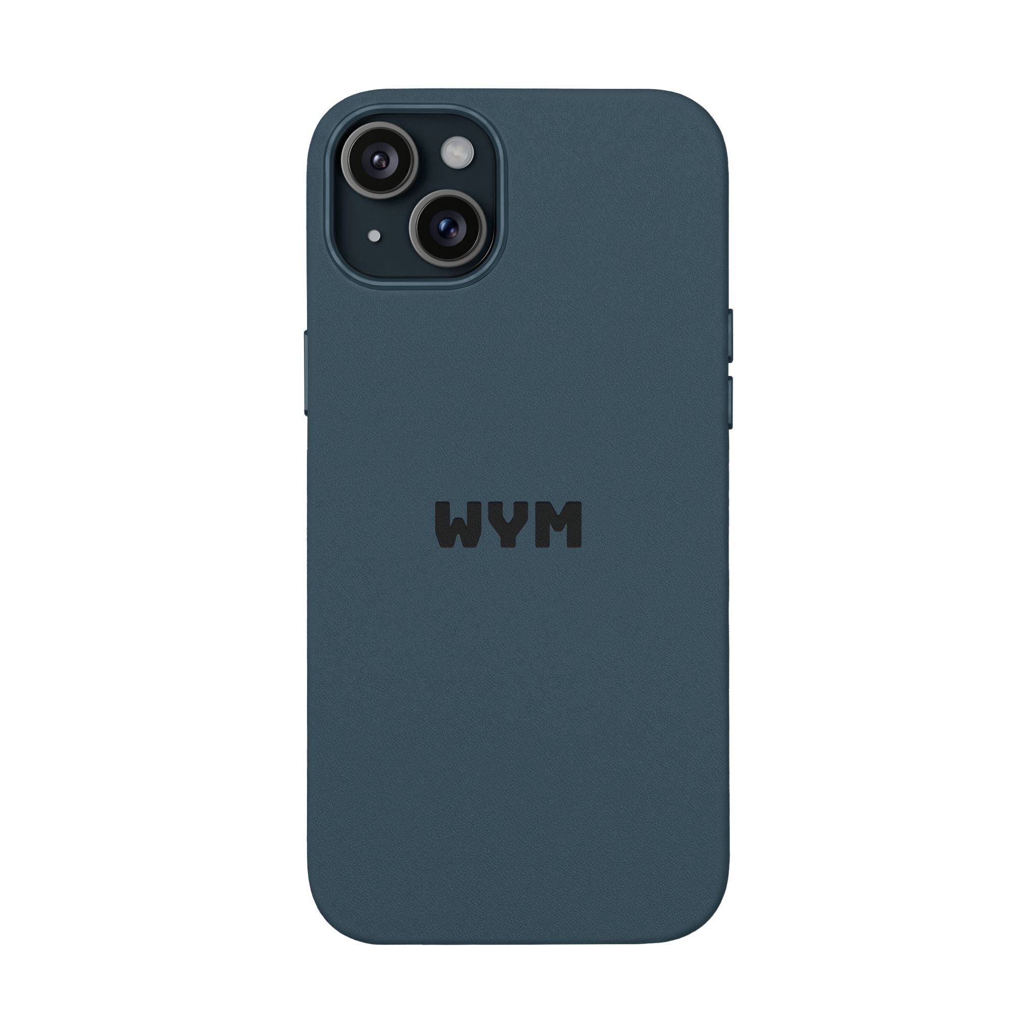 Engraved PU Leather Phone Case – Custom Monogrammed Black Cover