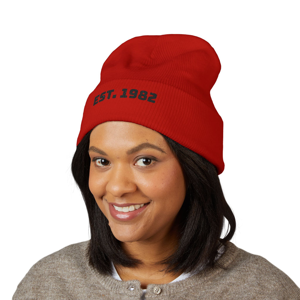 Embroidered "EST. 1982" Cuffed Beanie