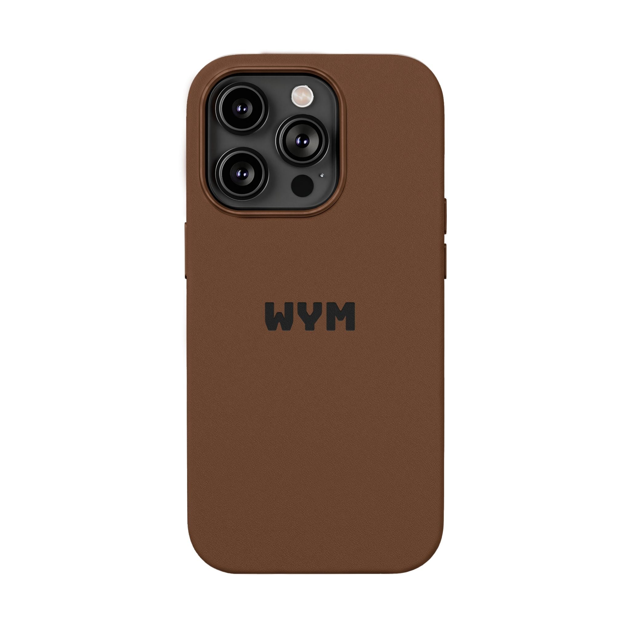 Engraved PU Leather Phone Case – Custom Monogrammed Black Cover