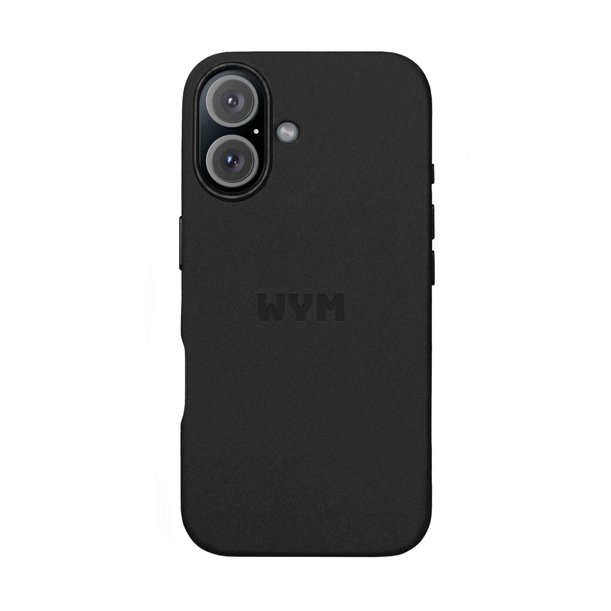 Engraved PU Leather Phone Case – Custom Monogrammed Black Cover