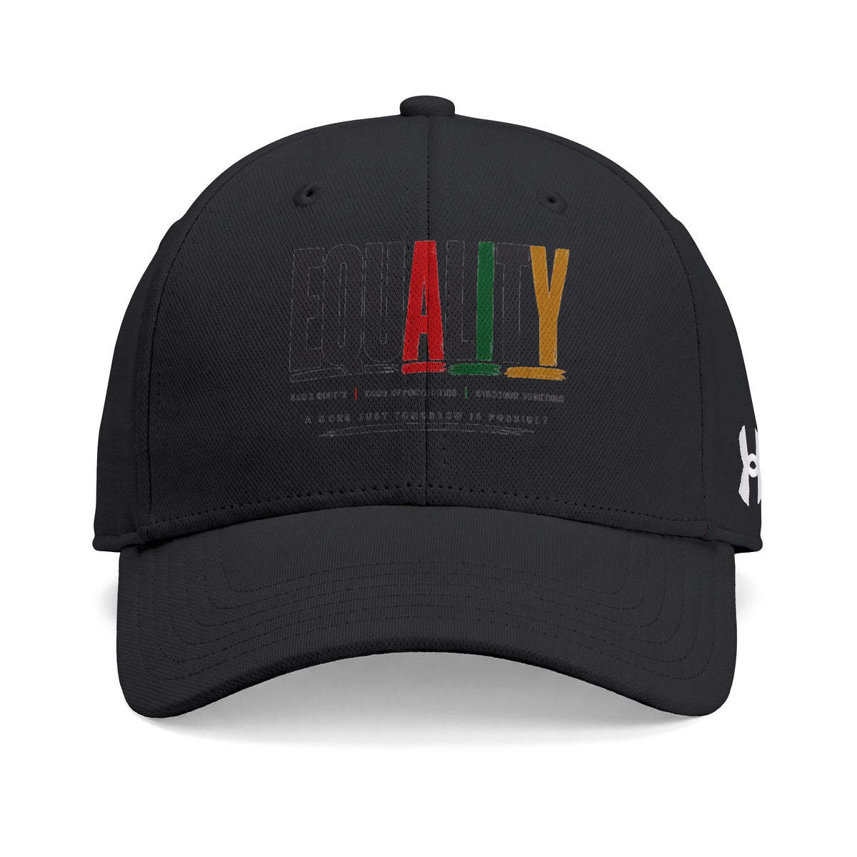 Equality Embroidered Cap — ‘EQUALITY’ Multicolor Logo Baseball Hat