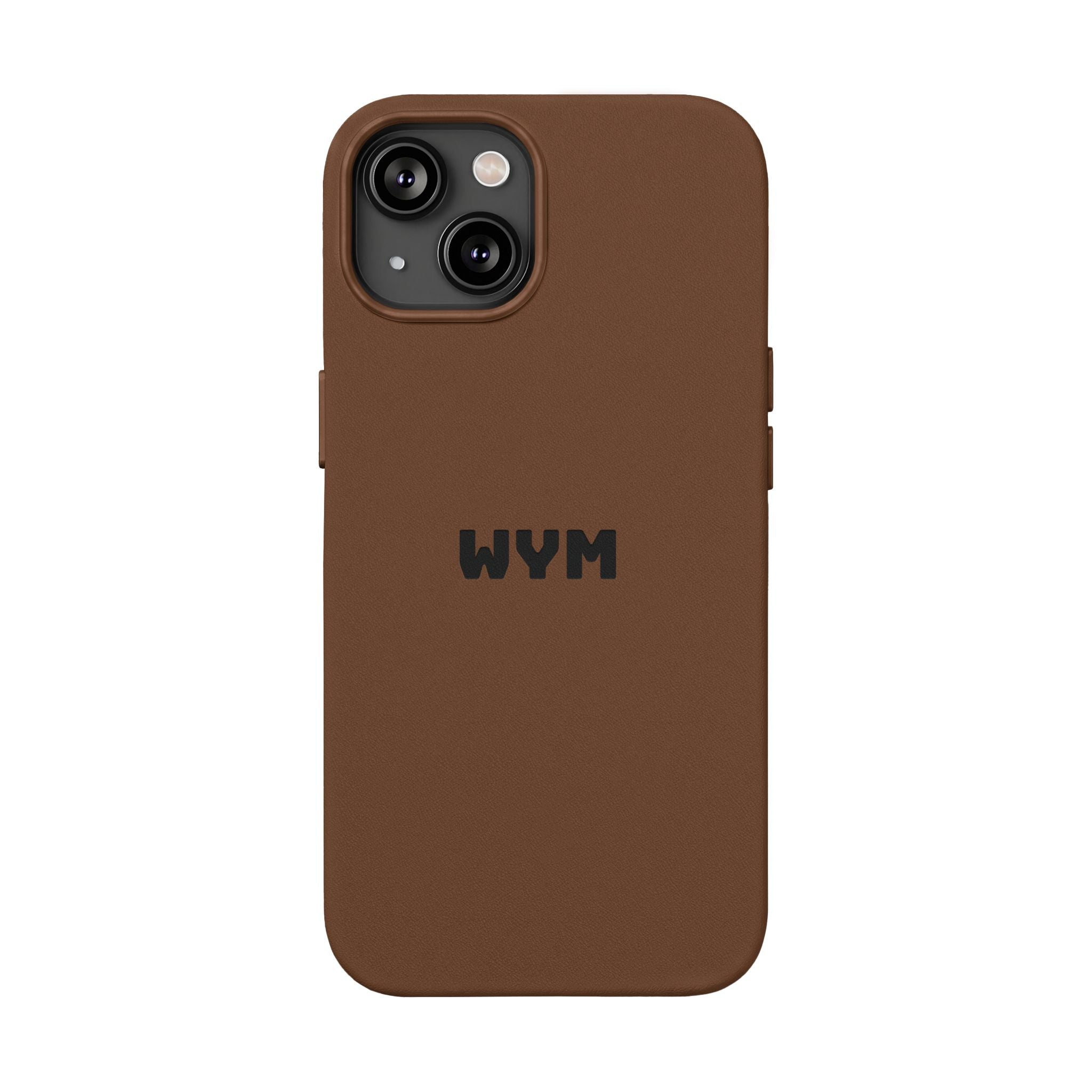 Engraved PU Leather Phone Case – Custom Monogrammed Black Cover