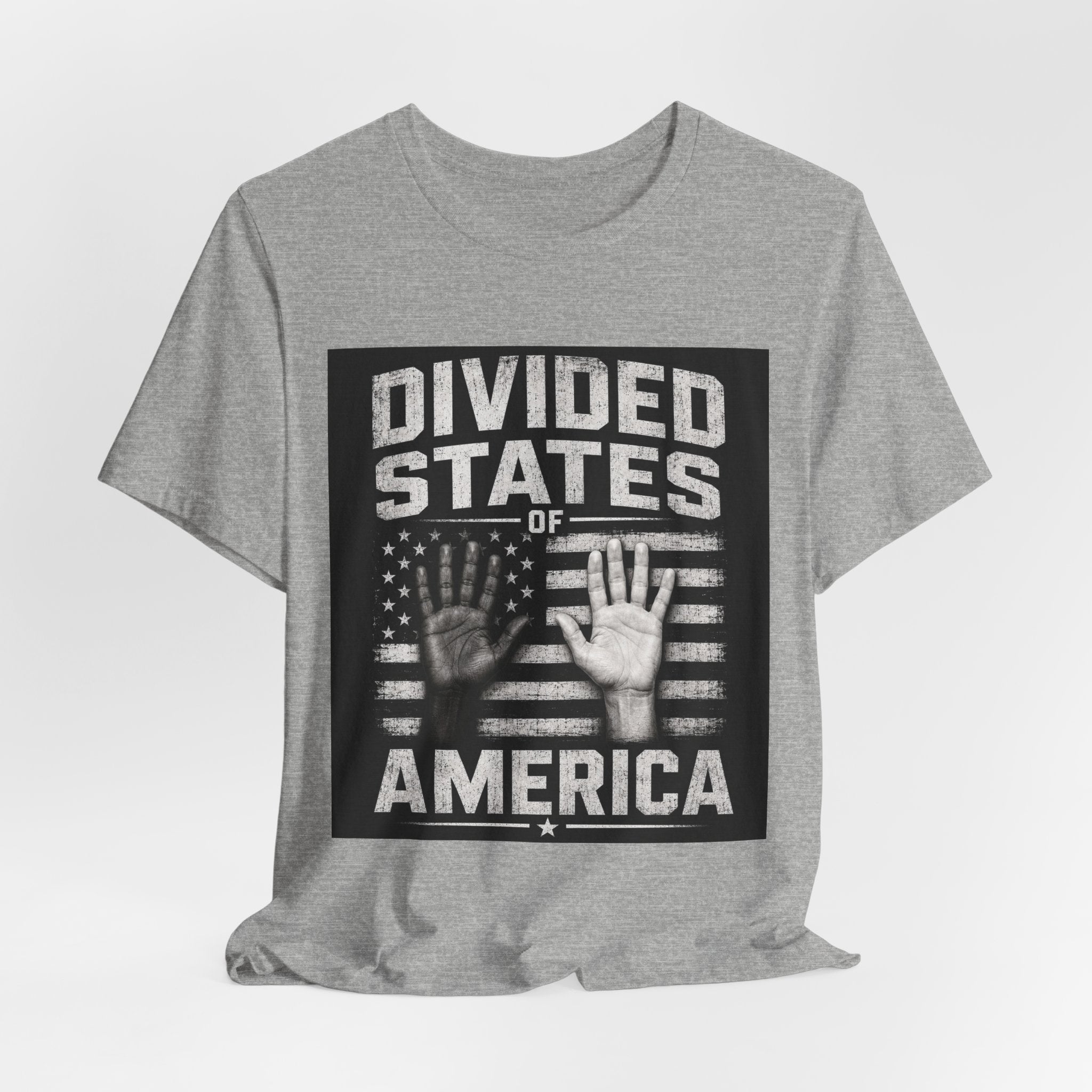 T-Shirt — "Divided States of America" Graphic Tee (Patriotic Social Commentary)