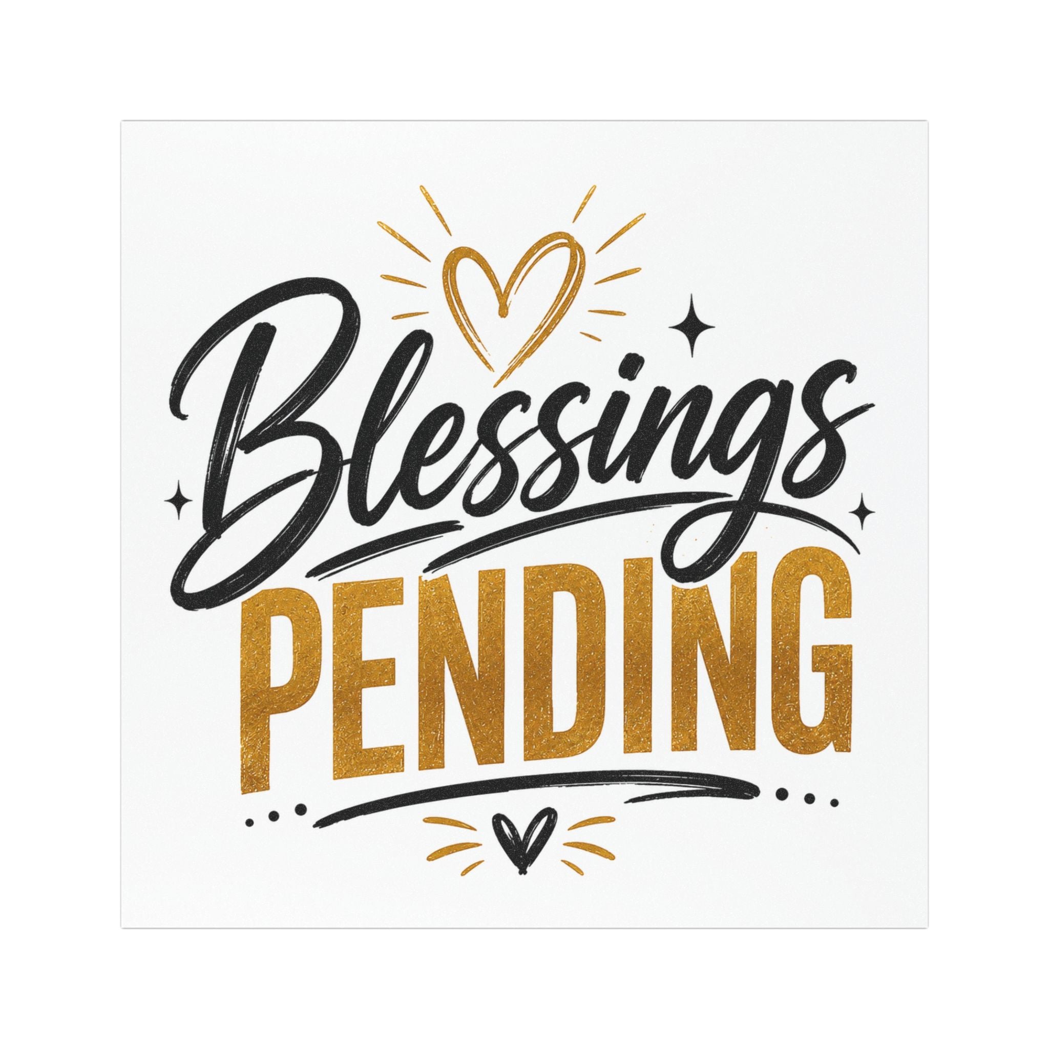 Blessings Pending Car Magnet — Pregnancy Announcement Magnetic Sign