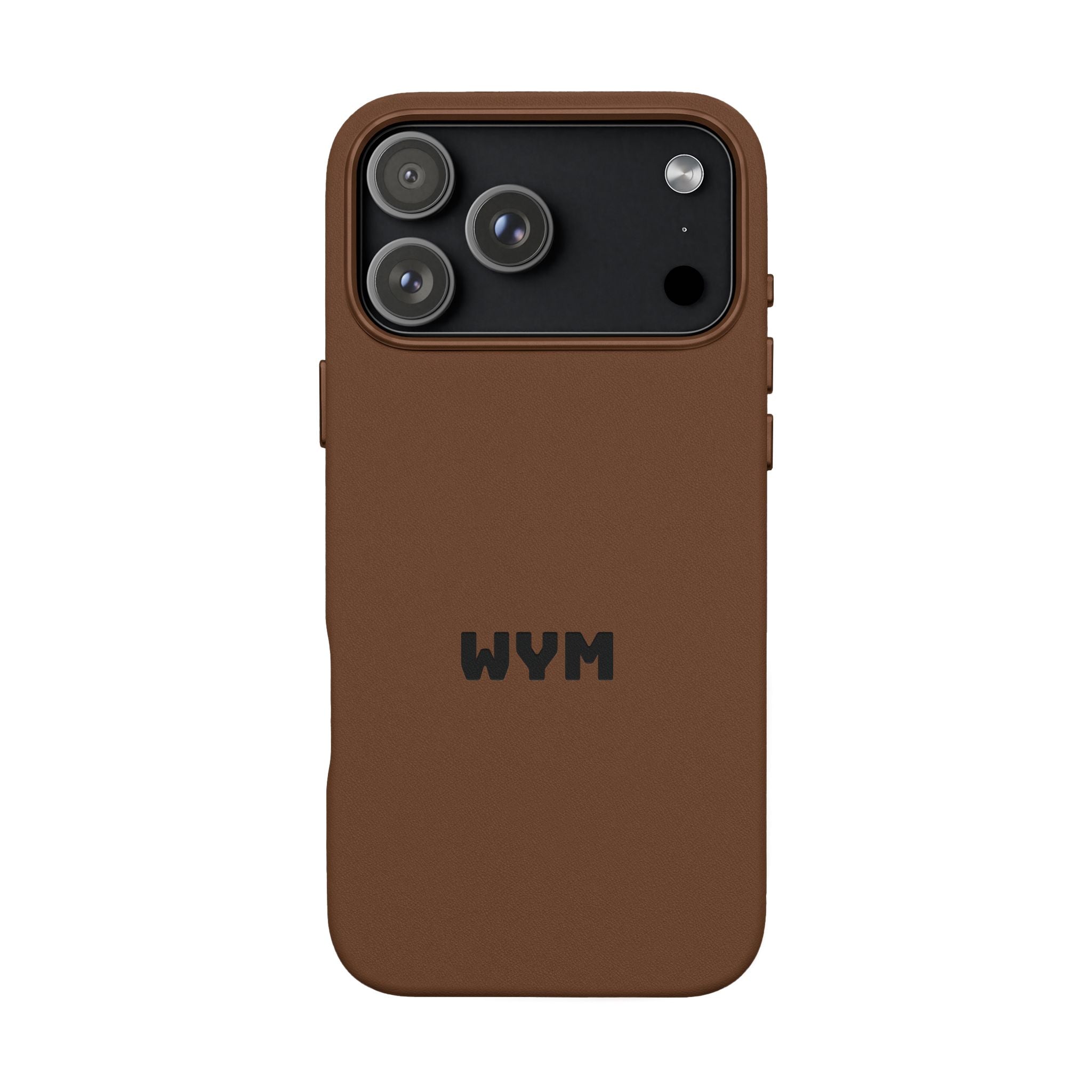 Engraved PU Leather Phone Case – Custom Monogrammed Black Cover