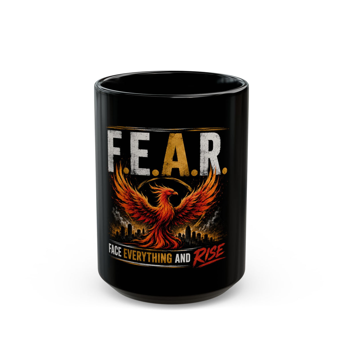 F.E.A.R. Phoenix Mug – Face Everything And Rise Inspirational Coffee Cup