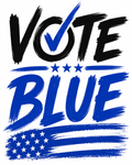 Vote Blue Full-Zip — Varsity Hoodie