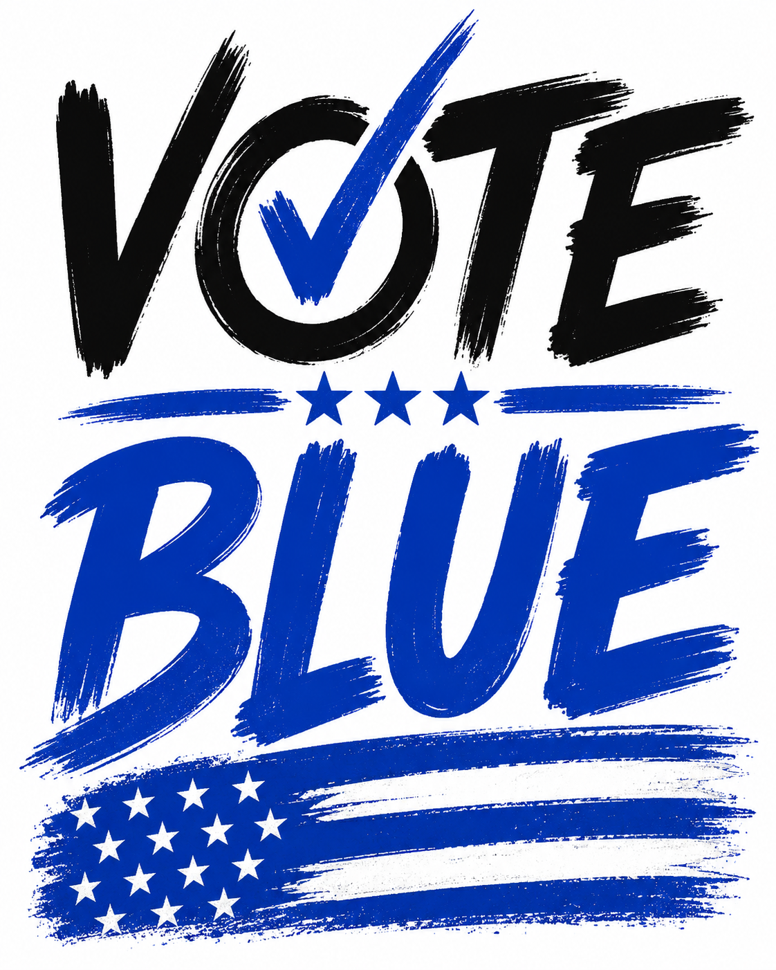 Vote Blue Full-Zip — Varsity Hoodie