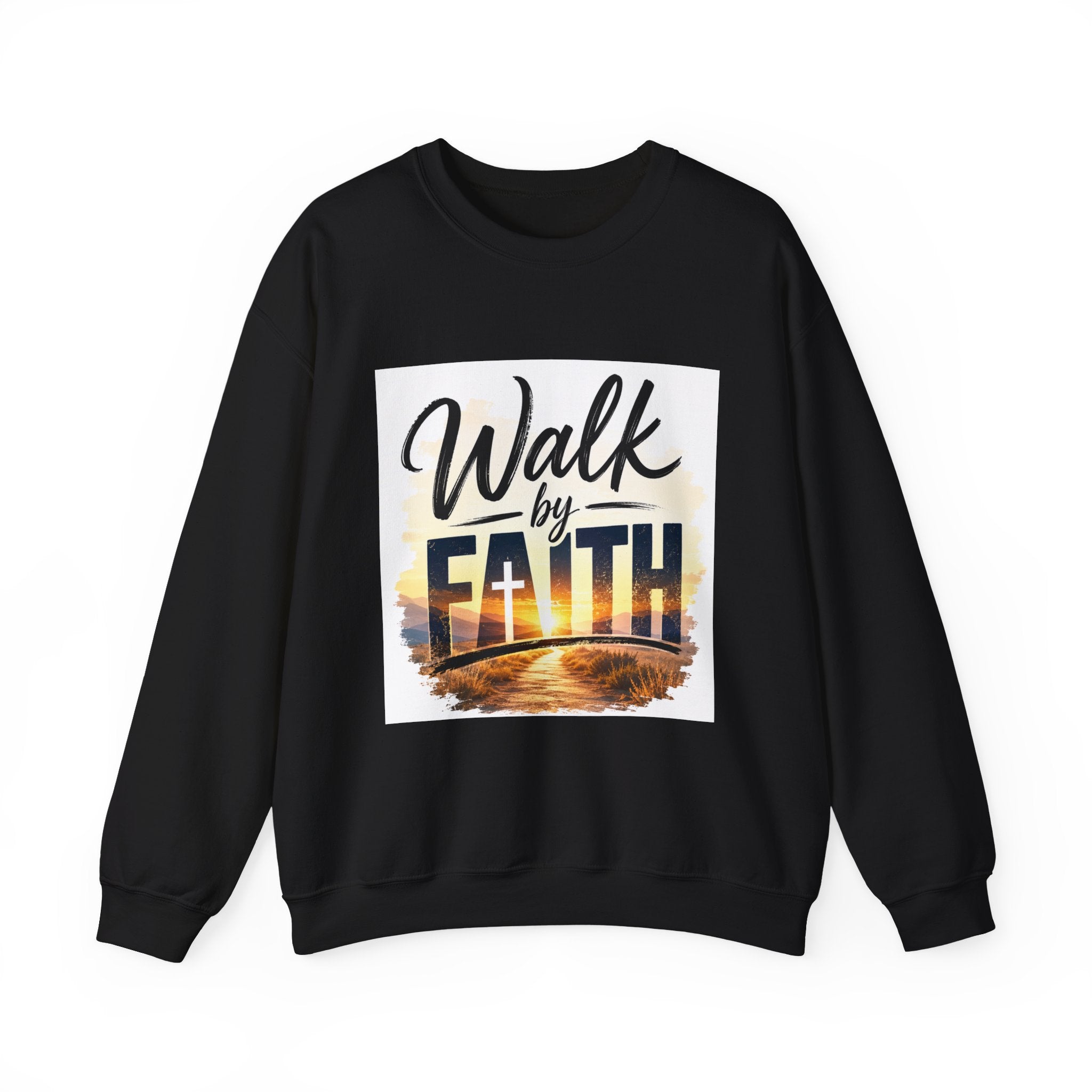 Wear Your Moment Women's Crewneck Sweatshirt – Walk by Faith Christian Inspirational, 50/50 Cotton-Poly, Sizes S–4XL