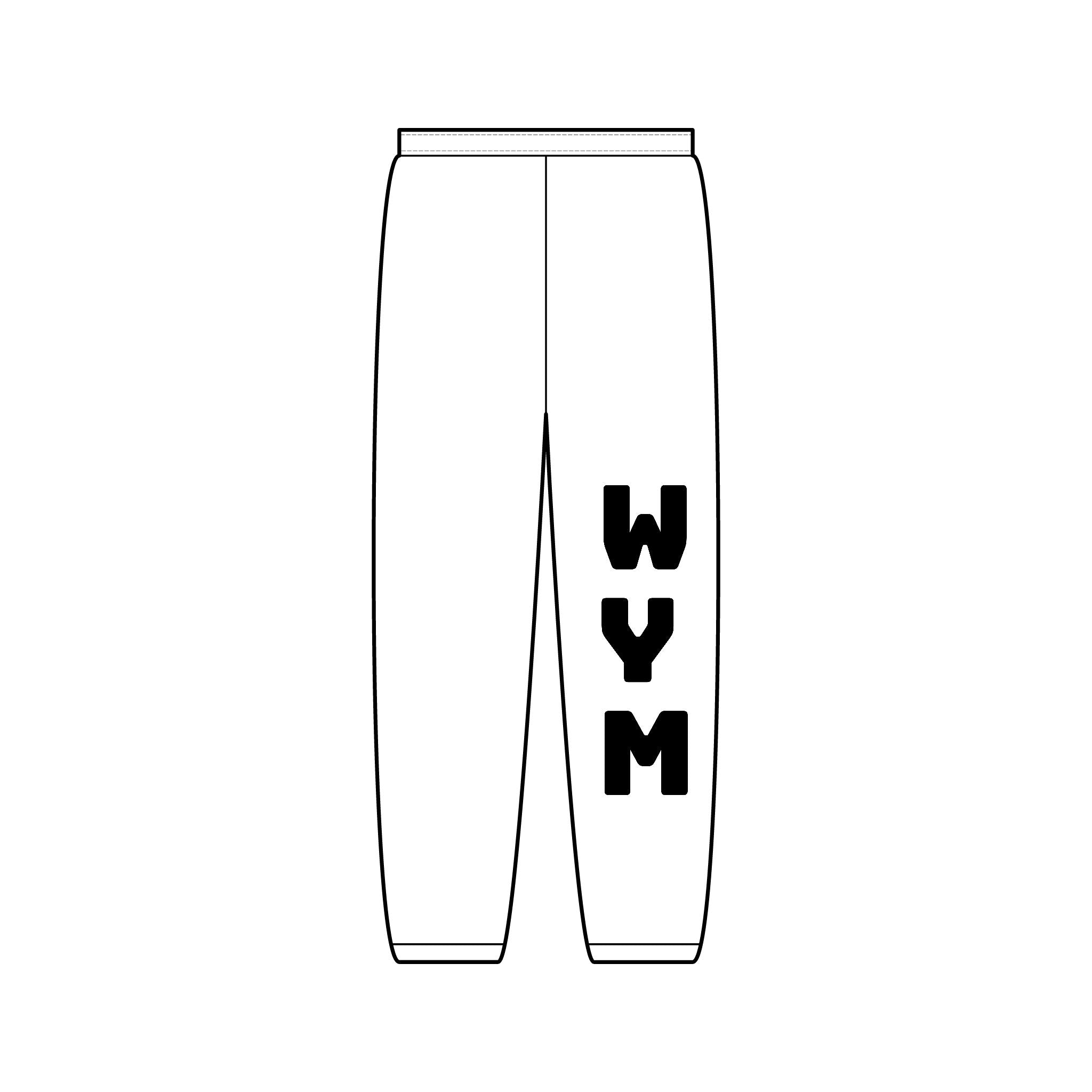 WYM Vertical Logo Sweatpants — Graphic Lounge Joggers