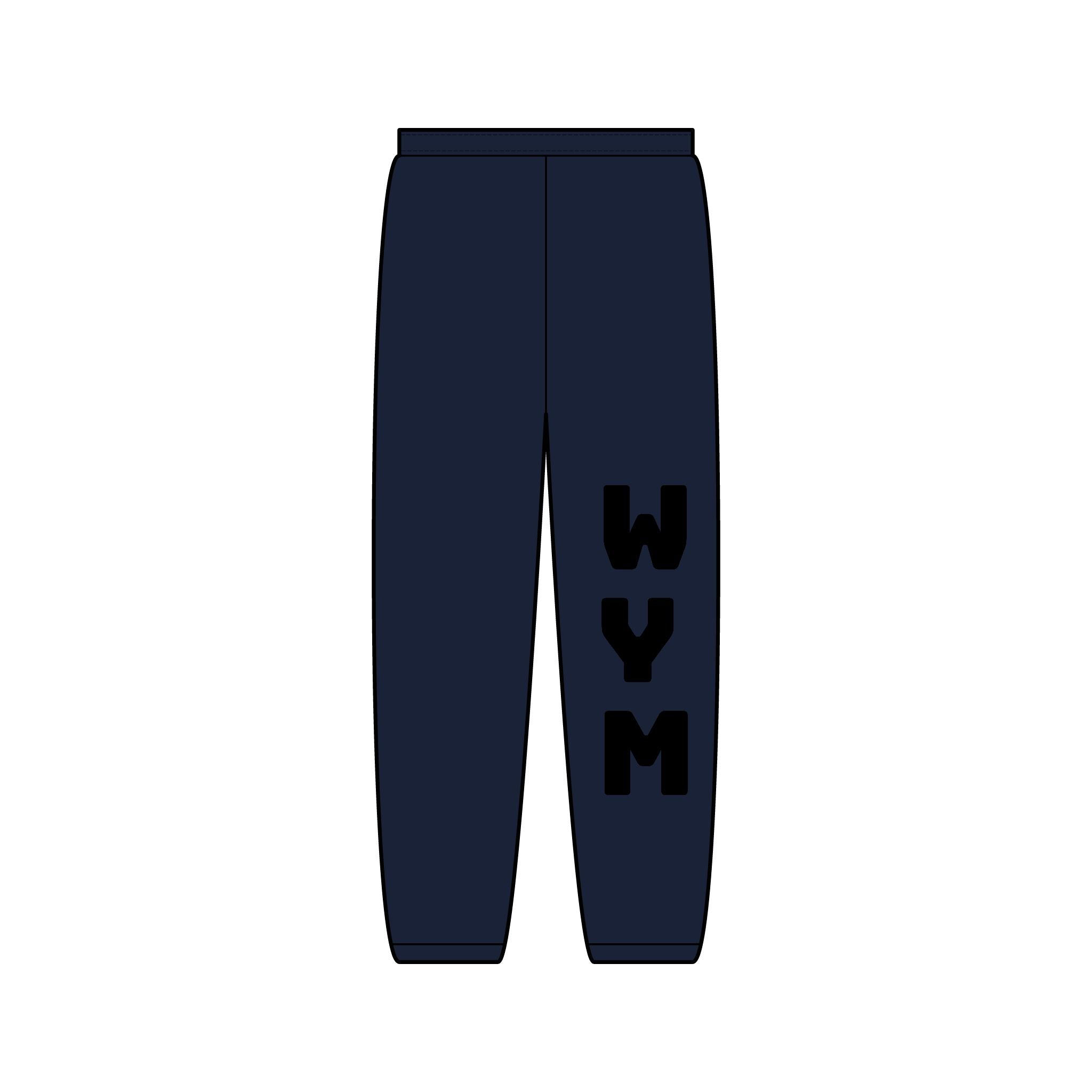 WYM Vertical Logo Sweatpants — Graphic Lounge Joggers