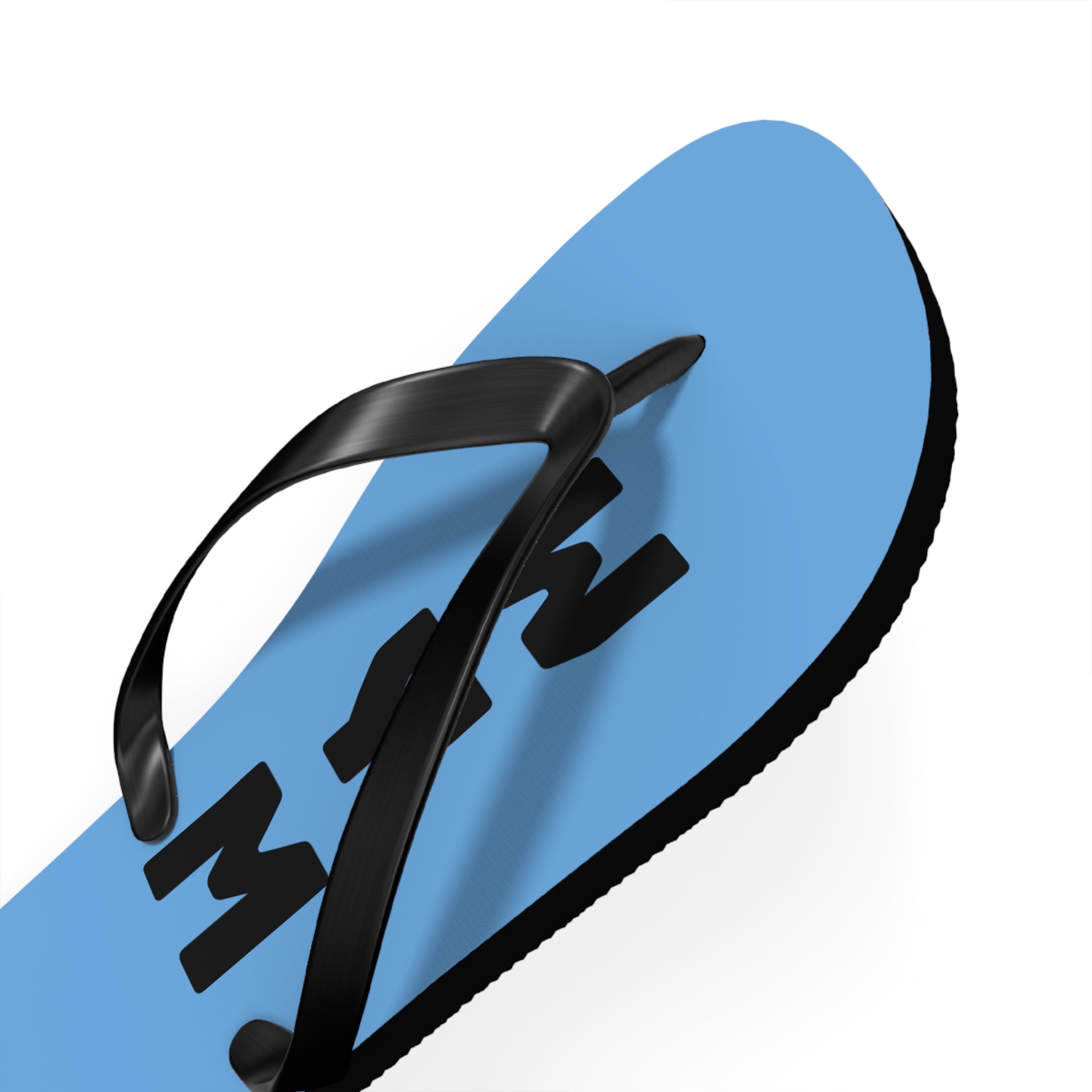 NYM Blue Flip Flops – Lightweight Beach Sandals with Vertical Logo
