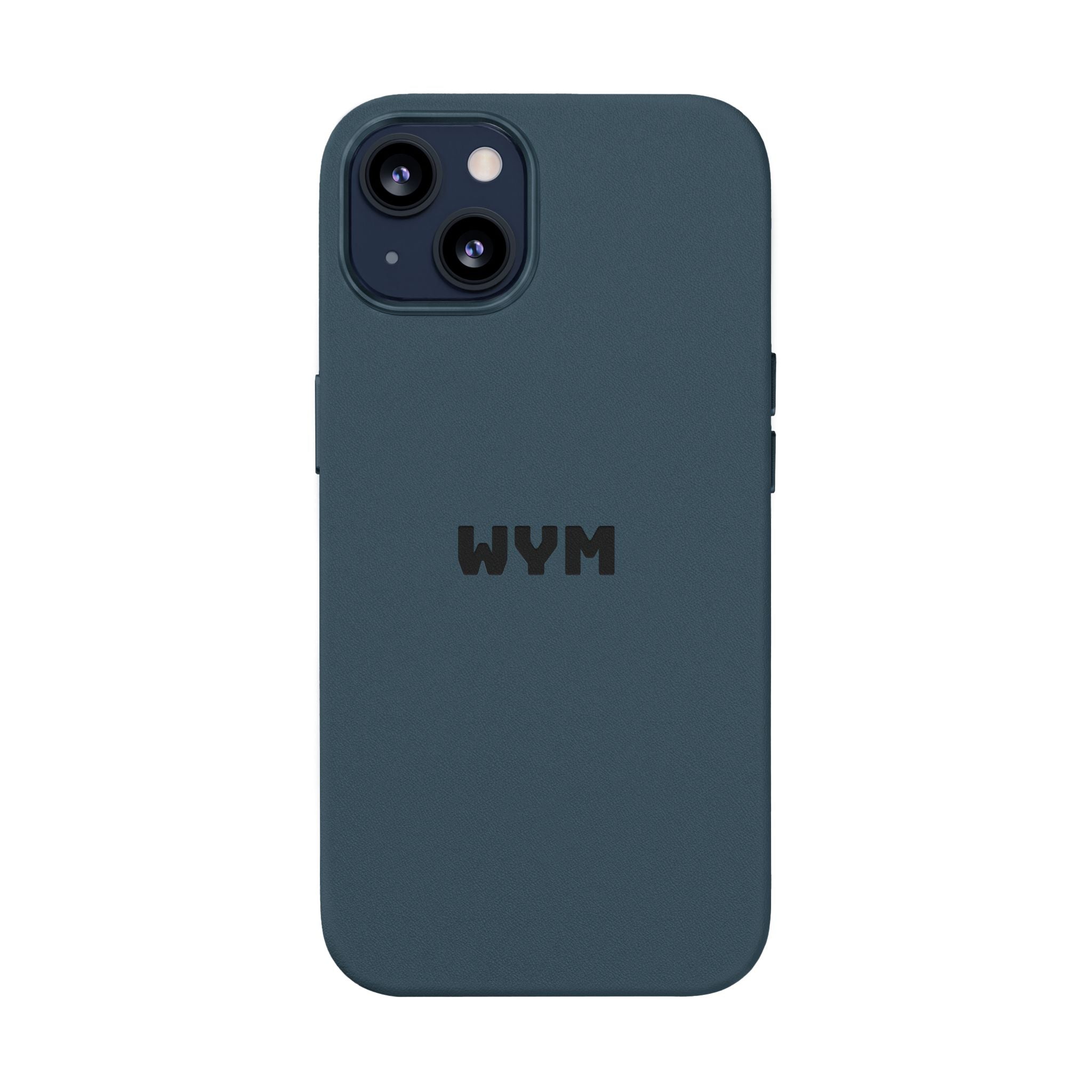 Engraved PU Leather Phone Case – Custom Monogrammed Black Cover