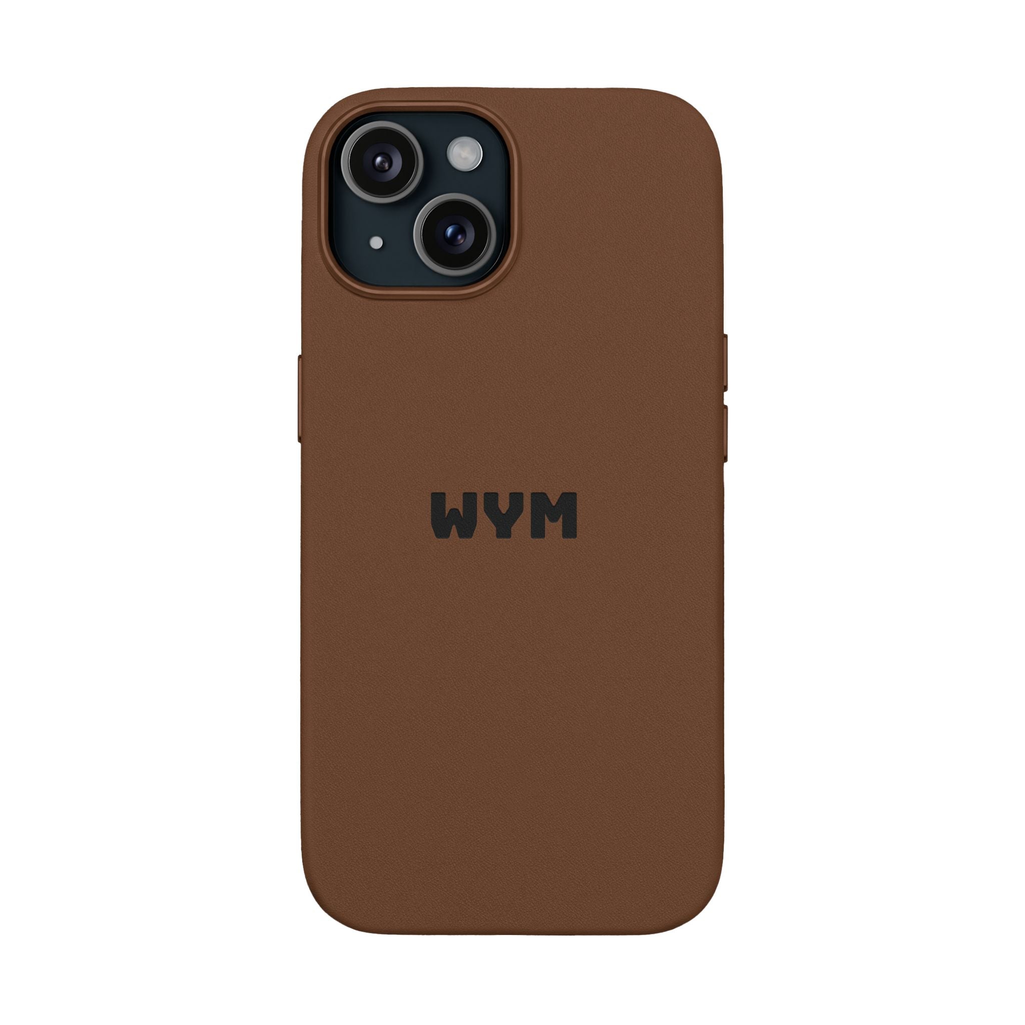 Engraved PU Leather Phone Case – Custom Monogrammed Black Cover