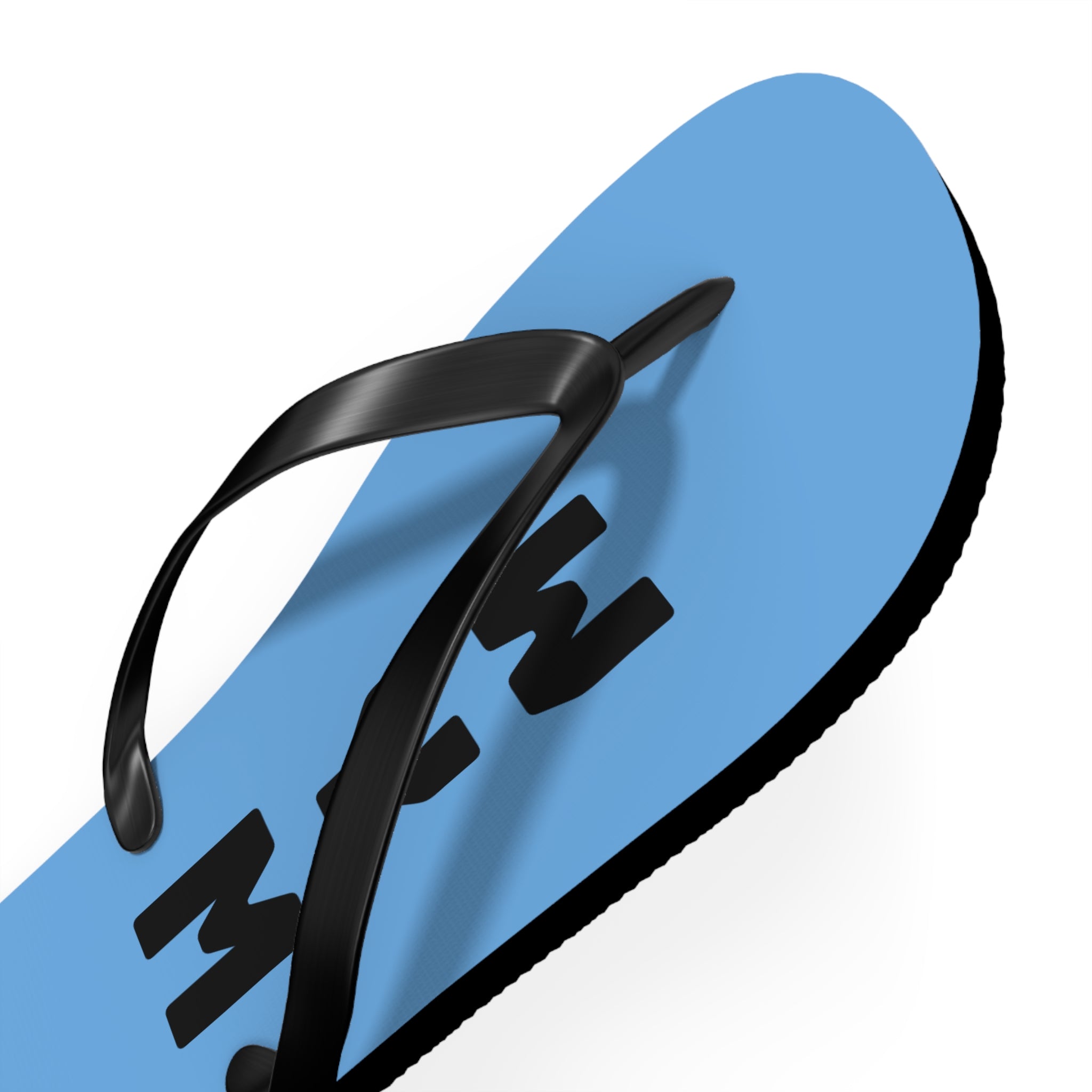 NYM Blue Flip Flops – Lightweight Beach Sandals with Vertical Logo